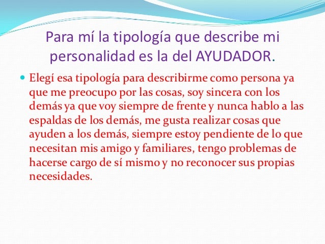 Como describirme a mi mismo